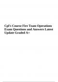 Cpl's Course Fire Team Operations Exam Questions and Answers - Latest Update Graded A+ (2023-2024)