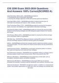 CIS 2200 Exam 2023-2024 Questions And Answers 100&percnt; Correct&lpar;SCORED A&rpar;
