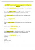 Certified Paraoptometric Anatomy questions with correct answers