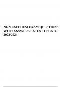 NGN EXIT HESI EXAM QUESTIONS WITH VERIFIED ANSWERS - LATEST UPDATE &lpar;GRADED&rpar;