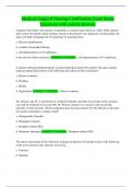 Medical-Surgical Nursing Certification Exam Study Questions with correct answers