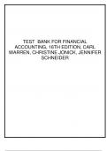 TEST BANK FOR FINANCIAL ACCOUNTING 16TH EDITION&comma; CARL WARREN&comma; CHRISTINE JONICK&comma; JENNIFER SCHNEIDER