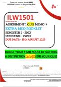 ILW1501 ASSIGNMENT 1 QUIZ MEMO - SEMESTER 2 - 2023 - UNISA - (INCLUDES EXTRA MCQ BOOKLET WITH ANSWERS - DISTINCTION GUARANTEED) – DUE DATE: - 15 AUGUST 2023 
