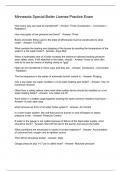 Minnesota Special Boiler License Practice Exam 