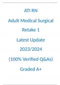 ATI RN  Adult Medical Surgical Retake 1  Latest Update 2023/2024  (100% Verified Q&As)  Graded A+