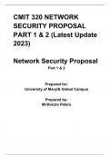 CMIT 320 NETWORK SECURITY PROPOSAL PART 1 & 2 &lpar;Latest Update 2023&rpar;