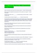 Auto 1 Exam Review 2023 Questions and Answers