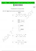 AQA 7401 BIOLOGY AS LEVEL PAPER  1 2023&sol;2024