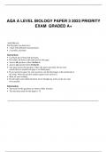 AQA A LEVEL BIOLOGY PAPER 3 2023 PRIORITY  EXAM GRADED A&plus;
