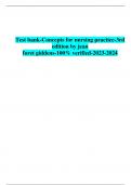 Test bank-Concepts for nursing practice-3rd edition by jean foret giddens-100&percnt; verified-2023-2024