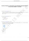 MATH 115 WEEK 8 LATEST FINAL EXAM REVIEW 2022&sol;2023 PRIORITY  EXAM WITH CORRECT ANSWERS