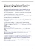Chiropractic Laws&comma; Rules&comma; and Regulations Questions with 100&percnt; Correct Answers 
