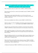 PUBLIC PASSENGER LICENSE PRACTICE TEST &ndash; INDIANA questions with correct answers