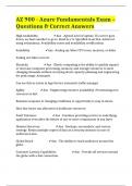 AZ 900 - Azure Fundamentals Exam &ndash; Questions & Correct Answers