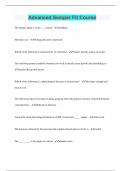 Advanced Semper Fit Course &vert; 2023 &vert; 70 Questions with 100&percnt; Correct Answers &vert; Updated & Verified