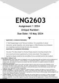 ENG2603 Assignment 1 (ANSWERS) 2024 - DISTINCTION GUARANTEED.