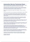 Automotive Service Technician Exam