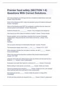 Premier food safety &lpar;SECTION 1-9&rpar; Questions With Correct Solutions&period;