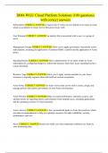 D084 WGU Cloud Platform Solutions &vert;100 questions&vert; with correct answers