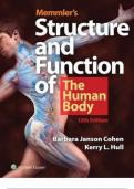 Test Bank Memmlers Structure and Function of the Human Body 12th Edition Cohen Questions with correct Answers