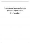 Summary of Sigmund Freud's Psychopathology of Everyday Life