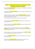 WGU - Fundamentals for Success in Business - D072 questions with correct answers