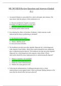 NR 305 HESI Review Questions and Answers (Graded A+)