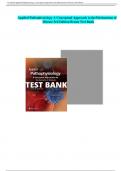 Test Bank for  Applied Pathophysiology A Conceptual Approach to the Mechanisms of  Disease 3rd Edition by Braun and Anderson - All  chapters - Complete A+ Guide