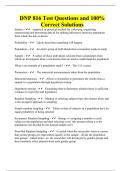 DNP 816 Test Questions and 100&percnt; Correct Solutions