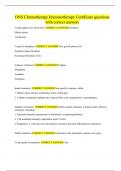 ONS Chemotherapy Immunotherapy Certificate questions with correct answers