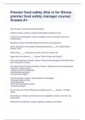 Premier food safety &lpar;this is for Illinois premier food safety manager course&rpar; Graded A&plus;