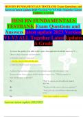 HESI RN FUNDAMENTALS TESTBANK Exam Questions and Answers latest update 2023 Version V1-V3 ALL Together Latest Updates A Grade Answers latest update 2022&sol;2023 HESI RN FUNDAMENTALS TESTBANK Exam Questions and Answers latest update 2023 Version V1-V3 ALL Tog