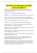 DNP 816 Test Questions and 100&percnt; Correct Graded A&plus;