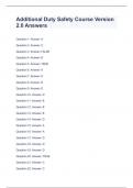 Additional Duty Safety Course Version 2&period;0 Answers