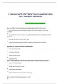 LEADING SAFE CERTIFICATION EXAM(2022/2023)  100% VERIFIED ANSWERS