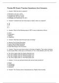 Florida RE Exam Practice Q&A