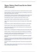Money Matters Final Exam Review Rated 100&percnt; Correct&excl;&excl;