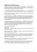 ESE K-12 FTCE Exam A&plus; GRADED &lpar;100&percnt; VERIFIED&rpar; 2023 VERSION