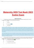 Maternity HESI Test Bank 2023 Evolve Exam Q&A With Rationales
