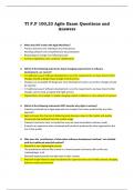 TI F&period;P 100&comma;23 Agile Exam Questions and Answers