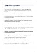 MGMT 351 EXAM  2023 WITH 100&percnt; CORRECT ANSWERS