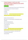Clinical Chemistry I ASCP review 2023 QUESTIONS WITH COMPLETE SOLUTIONS ALREADY PASSED A&plus;                                                                   VERIFIED