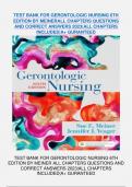  GERONTOLOGICAL NURSING AND HEALTHY AGING 5TH EDITION,6TH AND 10TH ALL CHAPTERS QUESTIONS AND CORRECT ANSWERS 2023|ALL CHAPTERS INCLUDED|A+ GURANTEED