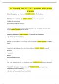US Citizenship Test 2022&sol;2023 questions with correct answers