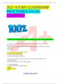 2023 ATI RN LEADERSHIP PROCTORED EXAM VERSION 3