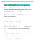 MLO SAFE NMLS Test Practice Questions &vert; 2023 &vert; 357 Questions with 100&percnt; Correct Answers &vert; Updated & Verified &vert; 57 Pages