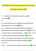 COP1000C Study Guide Questions and Answers Latest 2023 - 2024 &lbrack;100&percnt; correct answers&rsqb;
