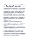 CMS pharmacology Proctored 2021, ATI Pharmacology Proctor 2019