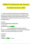 CPHQ Test Questions and Answers Latest 2023 - 2024 &lbrack;100&percnt; correct answers&rsqb;