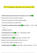 CPL Performance Questions and Answers Latest 2023 - 2024 &lbrack;100&percnt; correct answers&rsqb;